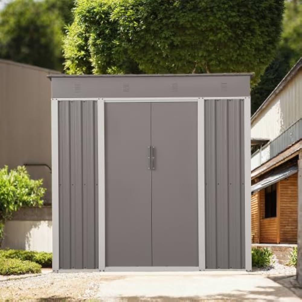 Amazon | 物置 屋外 スチール 倉庫 戸外収納庫 幅192*奥行き125